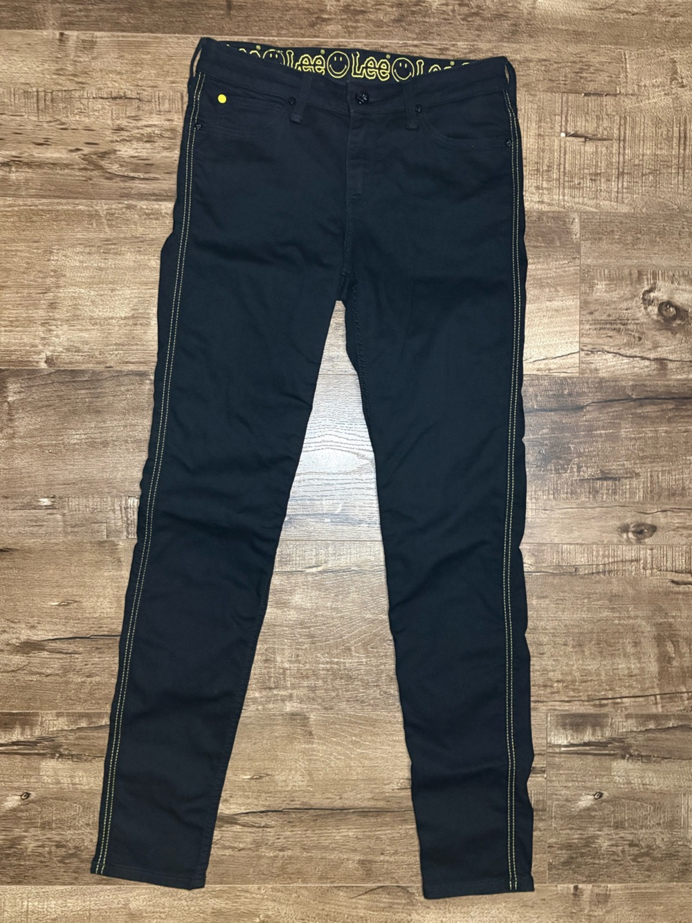 Lee Women’s Jeans in Black with Yellow Stitching